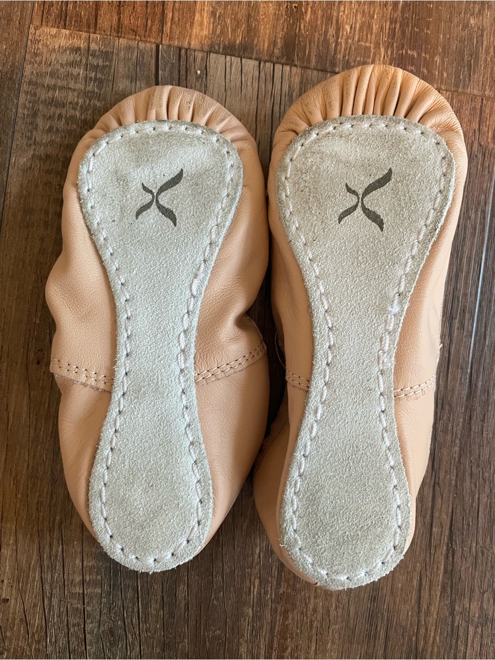 Capezio Daisy Pink Floral Lined Ballet Flats - Light Beige Exterior